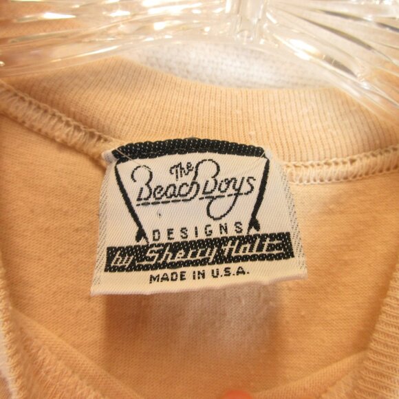 Vintage The Beach Boys Designs Single Stitch Tee Size M Tan - Picture 5 of 13